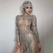 Rhinestone Tassel Faux Sheer Latin Dance Costume Sexy Women's Party Wear For Bars Nightclubs DS Stage Outfits Niche Luxury_ecoleips.com