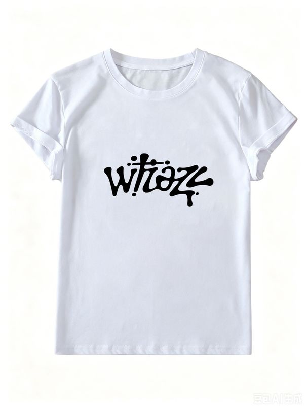 Street Casual Slim T Shirt, Women 100% Cotton Black White Fitted Short Sleeve Top, Fashion Daily Wear Tee_ecoleips.com