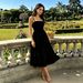 Black Evening Wedding Dress Halter Top Velvet Birthday Annual Party Dress with Large Skirt High Waist Princess Style_ecoleips.com