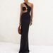 European And American Spring And Summer New Irregular Hollow Metal Flower Decoration Sexy Cocktail Party Evening Dress Long Skirt Dress Female_ecoleips.com