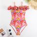 Women's Clothing Printed One-Piece Swimsuit Space Layer Lace Fashion Sexy Two-Piece Chiffon Skirt_ecoleips.com