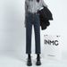 Slim-fit Cigarette Pants, Straight-leg Jeans Women, New Spring-summer Style, Petite Figure-flattering, High-waisted,_ecoleips.com