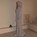 Modest Abaya Dress Elegant Modest Dress Set – Round Neck Hijab Tunic & Pencil Skirt With Stretch Polyester For Sophisticated Women_ecoleips.com