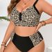 Women's Clothing New Printed Women's Split Printed Large Size Swimsuit_ecoleips.com