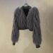 V-neck Fox Fur Short Coat New Versatile Fashion Coat_ecoleips.com
