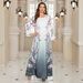 Women’s Clothing Muslim Women's Robe Printed Beaded Hot Diamond Round Neck Dress_ecoleips.com