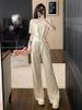 Casual Sports Suit For Women Summer Outfit 2025 New Style Youthful Slimming Fashionable High-Waisted Short Sleeve_ecoleips.com