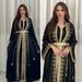 Women's Clothing Muslim Robe Middle East Fashion Long Sleeved Ribbon Embroidery Two Piece Dress_ecoleips.com