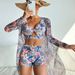Women’s Clothing new fashion sexy high end multi color printed three piece bikini BIKINI women's swimsuit_ecoleips.com