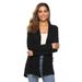 Women's Oversized V-Neck Modal Knit Cardigan Long Sleeve Duster Coat Lightweight Layering Essential for Work And Weekend in 8 Colors_ecoleips.com