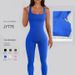 Women's Clothing Jumpsuit Wide Shoulder Straps Removable Chest Pad Thread Tights Trousers Fitness Clothes Women_ecoleips.com