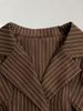 Women's European American Style Two Piece Suit Set Spring Striped Trousers Bound Suit Skirt Sets_ecoleips.com