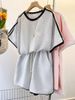 Korean Style Summer Sportswear Set For Women Loose Fit Fashionable Short Sleeved Two Piece Casual Shorts Outfit For Students_ecoleips.com