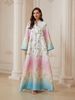 SW2609 Women's Rhinestone Beaded Gradient Evening Dress Malaysian Style Cross Border Printed Casual Fashion for Adults_ecoleips.com