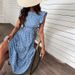 New Product On : 2026 Summer Vintage Women's Mid-Length Dress, European And American Style High-Waisted Round-Neck_ecoleips.com