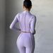 Black Spring Women's Fashion Set With High-Waisted Slim Fit Solid Color Two-Piece Set In Reverse-Wear Design_ecoleips.com