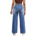 Women's Clothing Women's High-Waisted Ripped Jeans High Elasticity Loose Straight Leg Fashion Denim For Formal & Casual For Women_ecoleips.com