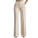 Women's High-Waisted Straight Leg Pants – Flowy Wide-Leg Dress Pants | Polyester Trousers | 8 Classic Colors | S-3XL_ecoleips.com