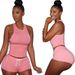3147 European American Plus-size Women's Clothing, Street Style Breathable And Sweat-absorbing Sports Pants Two-piece_ecoleips.com