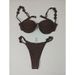 Women's Clothing Large Size New Steel Bikini Sexy Seaside Vacation Solid Color Split Swimsuit Female_ecoleips.com