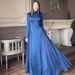 Cross-border Design Spring Long-sleeve Round-neck Black Dress, European And American Women's Elegant Long Dress_ecoleips.com