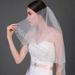 Two-Layer Handmade Lace Veil With Crystal Accents – Elegant Bridal & Party Headpiece For Weddings & Special Occasions_ecoleips.com