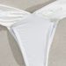 Women's Clothing Pure White Sexy Gathered Bikini High Waist Split Swimsuit_ecoleips.com