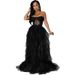 Women's mid-length lace hip-hugging one-neck dress red popular sexy see-through adult evening dress_ecoleips.com