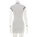 Elegant Slim Fit Sleeveless Mini Dress For Women Sexy Cutout At Chest Contrasting Color Trim New Clothing_ecoleips.com