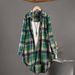 Women's Clothing Long Plaid Thin Coat Sunscreen Shirt Spring And Autumn Swallowtail Top Long Sleeved Shirt_ecoleips.com