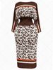 Women's Clothing African Plus Size Women's Casual Suit Set Pleated Print Long Sleeved Top And Skirt Two Piece Set For Autumn Spring Modest Abaya Dress_ecoleips.com