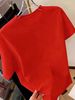 Women's Fresh Solid Crew Neck Tee, Loose Soft Casual Top For Summer Office Commuting & Afternoon Tea Dates_ecoleips.com