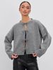 Women's Lace-Up Knit Cardigan - Casual Loose Fit Solid Color Sweater For Autumn & Winter_ecoleips.com