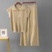Women's Clothing Half Zip Turtleneck Knitted Suit Spring And Summer Loose Stylish Sweater Temperament Top Casual Sports Wide Leg Pants_ecoleips.com