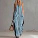 2026 European And American Cross-border Women's Summer New Style Short-sleeved Zipper Round Neck Sleeveless Casual Jumpsuit_ecoleips.com