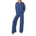Autumn And Winter V-Neck Long Sleeve Loose Solid Color Women's Fashion Slacks Suit_ecoleips.com