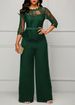"Elegant Lace Jumpsuit For Women - Sexy Party Wear, Breathable & Comfortable, S-5XL (Red, Green, Black, Bluish)"_ecoleips.com