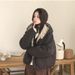 girl Souh Korea Ins Auumn And Winer New Korean Version Hooded Two-sided Design Loose Thickened Lamb Wool Coon Jacke_ecoleips.com