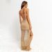 Women's Knitted Beach Cover-Up Set - Sexy Hollow Out Bikini & Tassel Skirt, Bohemian Summer Style _ecoleips.com