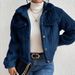 Women's Clothing Fleece Lined Jacket – Winter Plush Coat With Polo Collar, Thickened Warm Short Outerwear_ecoleips.com