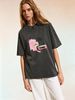 Women's Y2K Cassette Tape Print T-shirt, Featuring A Retro Cassette Tape Print Patchwork Design, A Casual Street Style Short-sleeved Top._ecoleips.com
