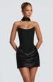 Women's Slim Fit Pleated Dress Sexy Strappy Short Skirt Elegant Hot Girl Style Clothing_ecoleips.com
