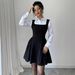 Backless Square Neck Suspender Dress For Women American Style Fashionable Summer Thin Material Casual Dress_ecoleips.com
