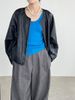 Aria Basics Taochuan Korean-style Retro Casual Jacket With A Sophisticated Round Neck And Soft Leather Texture 2786_ecoleips.com