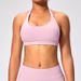Women's Clothing Halter Neck Beautiful Back Sports Bra High Elastic Matte Nylon Large Backless Yoga Top Bra For Women_ecoleips.com