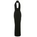Women's Clothing Elegant Halter Neck V Neck Backless Dress Side Slit Autumn Winter Sexy Clothing_ecoleips.com
