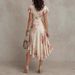 Independent Store 2026 Spring/Summer New Printed Pleated Floral Dress_ecoleips.com