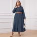 Women's Clothing Plus Size Women's Denim Long Dress Style Winter Fashion Open Chest Collared Clothing For Formal & Casual For Women_ecoleips.com
