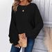 2025 New European And American Style Autumn/Winter Comfortable Casual Pullover Batwing Sweater Round Neck Long Sleeve_ecoleips.com