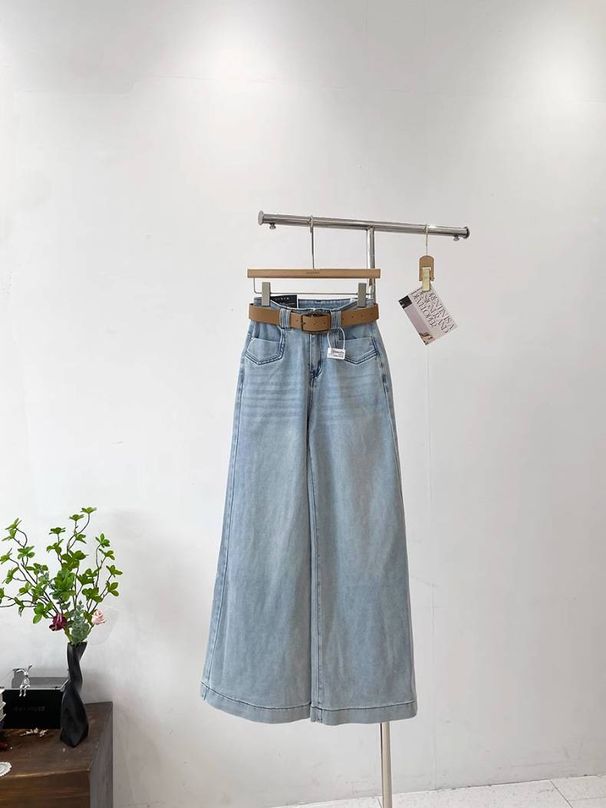 Flared High-Waist Stretch Denim Jeans For Women - Trendy Bootcut Pants With Comfort Fit (S-2XL, Light Blue)_ecoleips.com